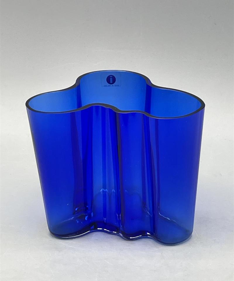 Iittala Aalto maljakko sininen 95mm, Alvar Aalto