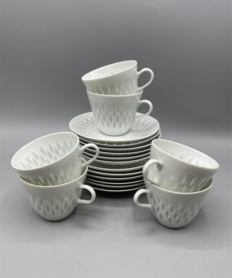 Arabia riisiposliini kahvikupit 12-osaa, FHK