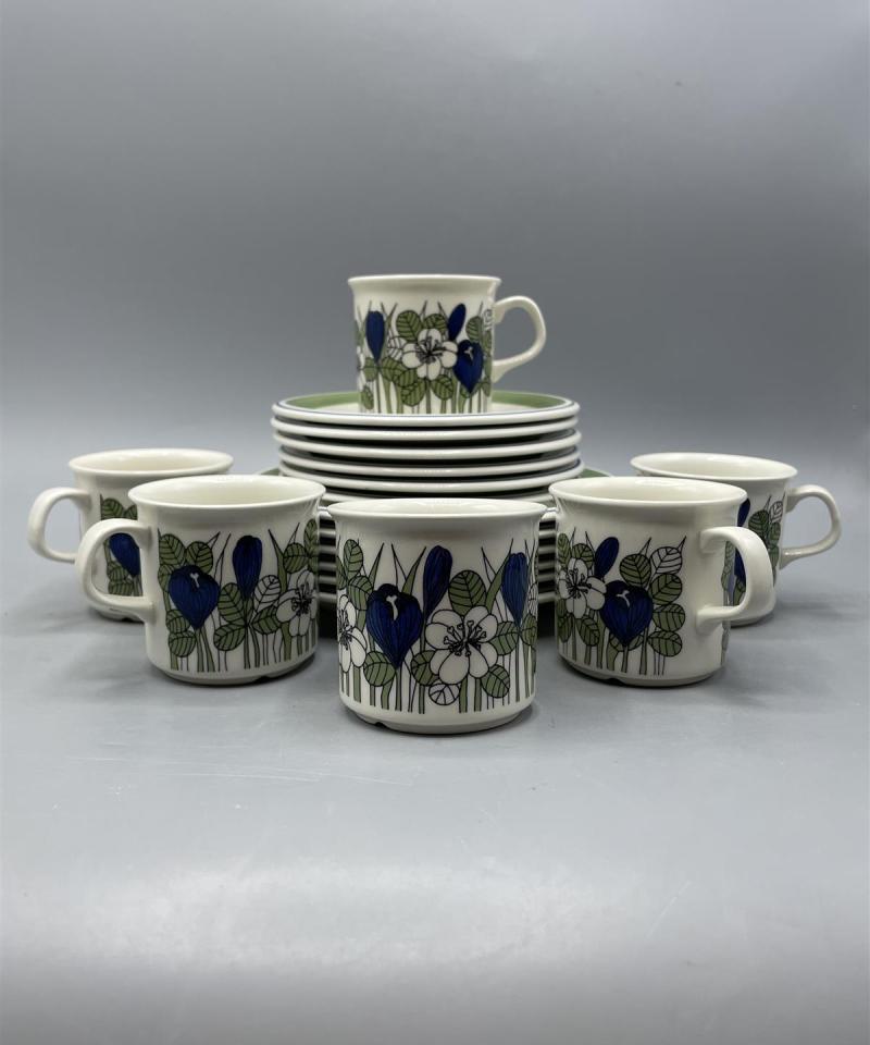 Arabia Krokus kahvikupit 6kpl, Esteri Tomula