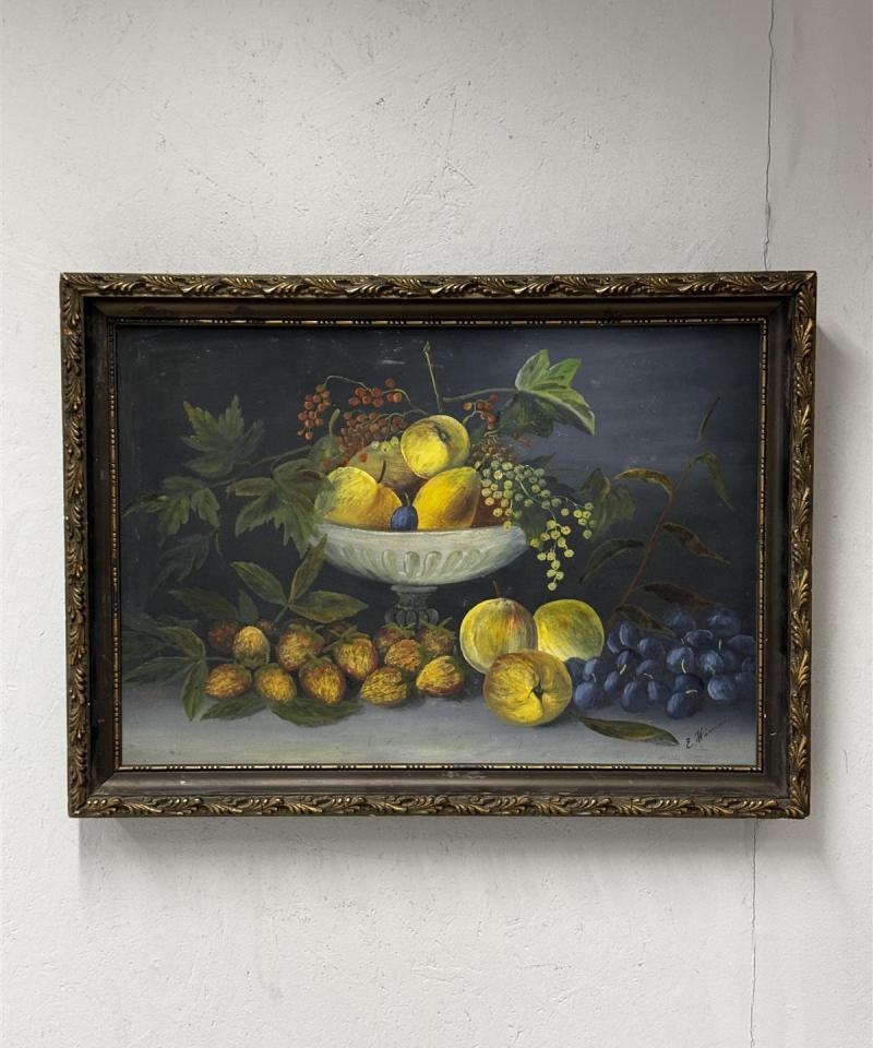 Taulu öljyvärimaalaus asetelma E Hänninen