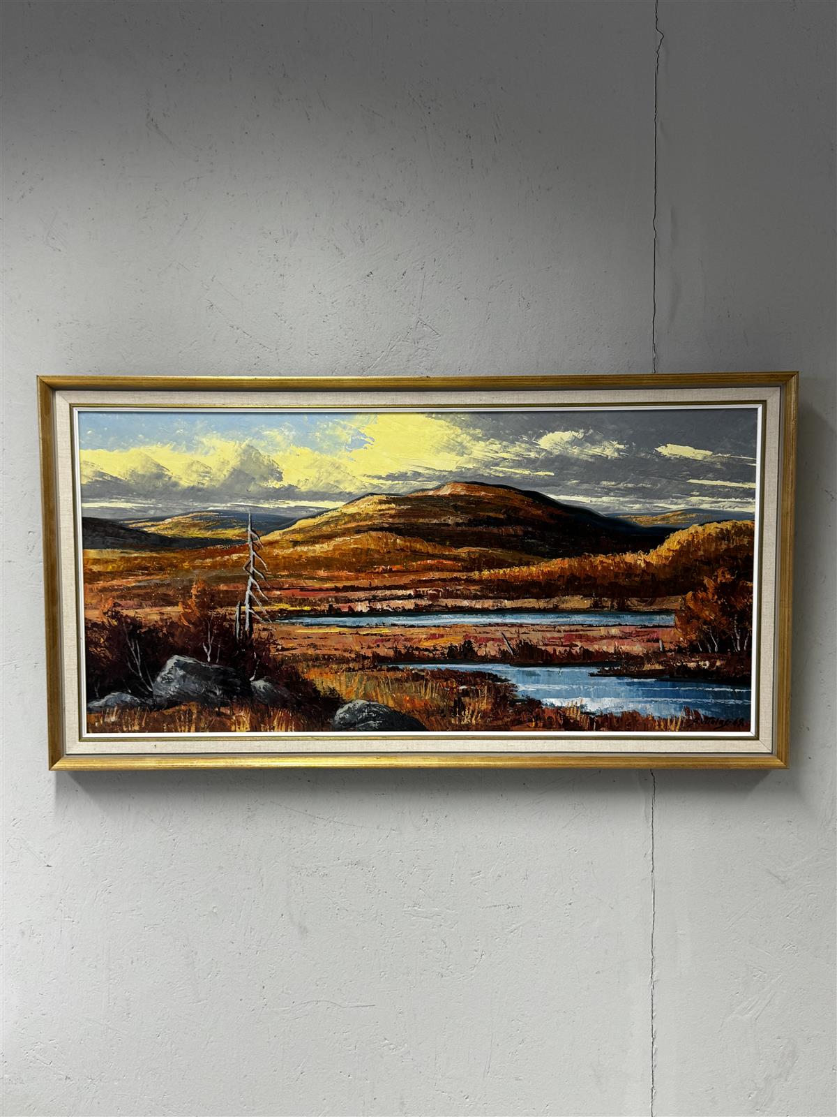 Taulu tunturimaisema öljyvärimaalaus Risto Vuolas