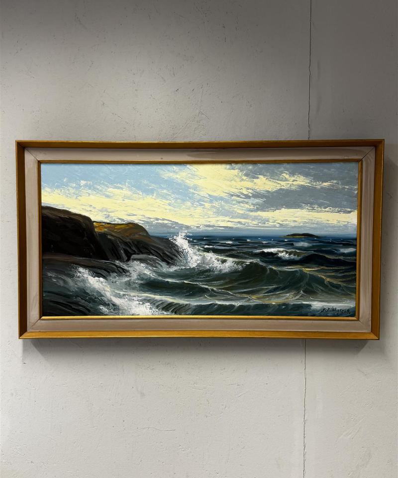 Taulu merimaisema öljyvärimaalaus Risto Vuolas