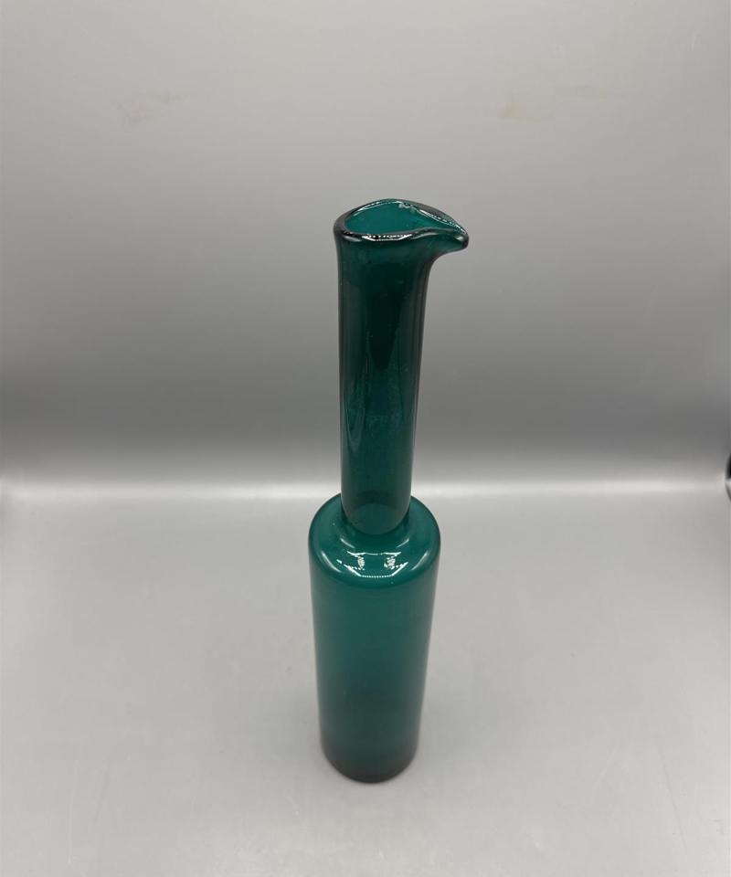 Riihimäen lasi pullo turkoosi Nanny Still