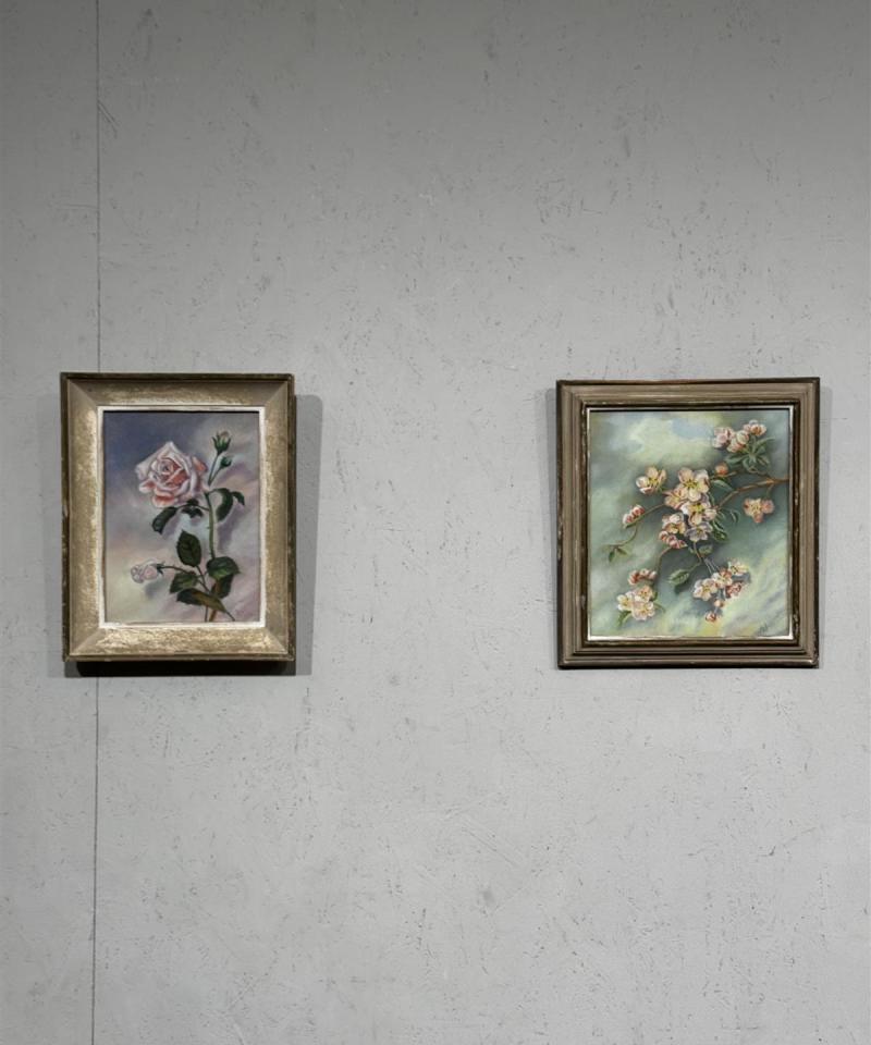 Taulu pastelli kukkamaalaus (2 kpl) HU