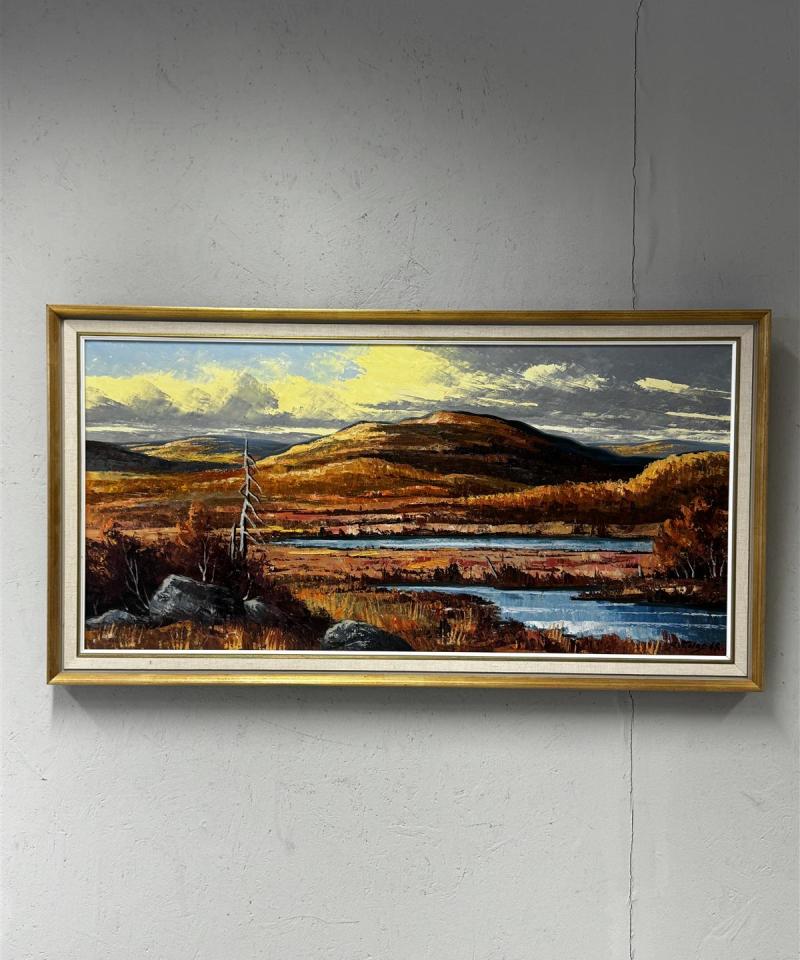 Taulu tunturimaisema öljyvärimaalaus Risto Vuolas