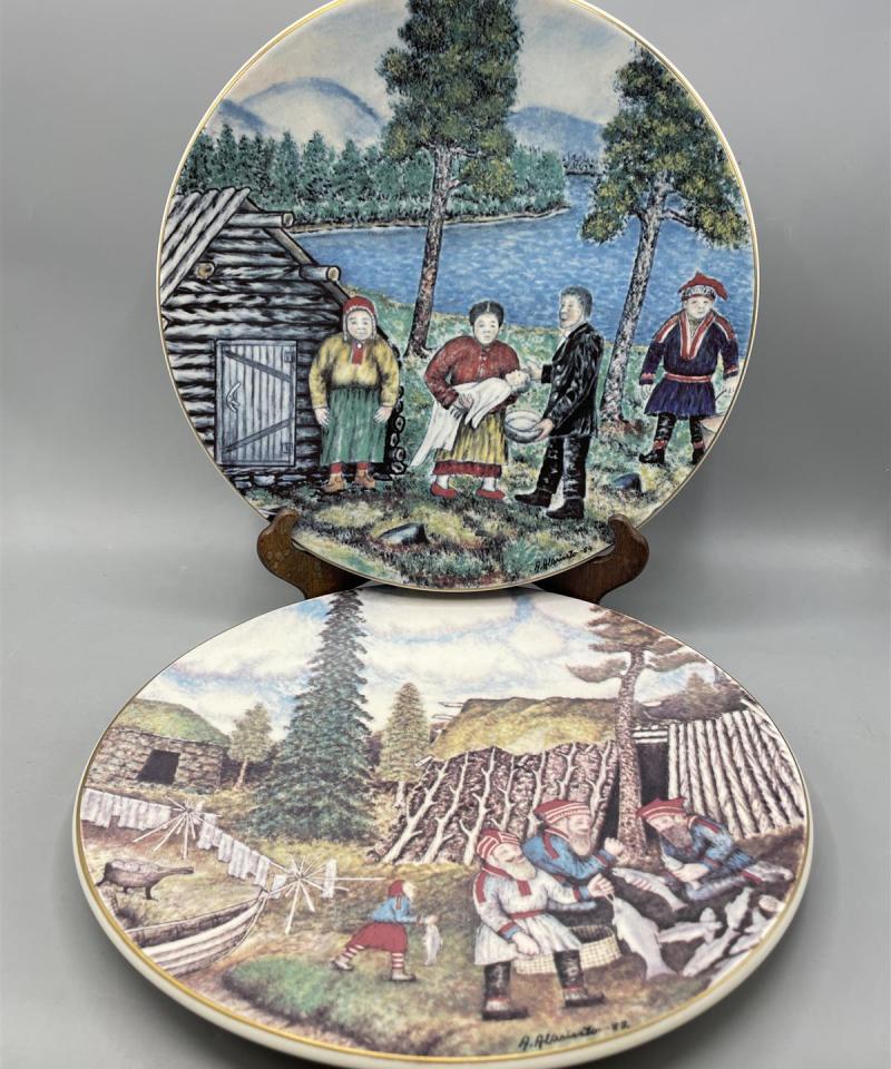 Arabia Lappi isot taidelautaset 1980-1985, Andreas Alariesto