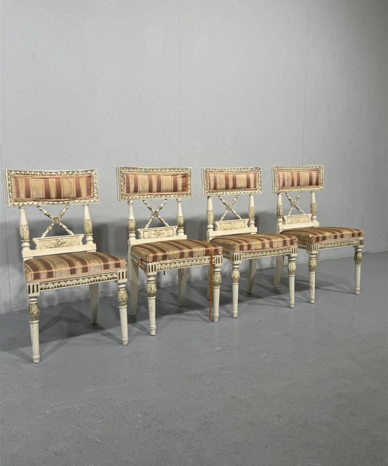 Antiikki rokokoo tuolit (4kpl), entisöitäväksi