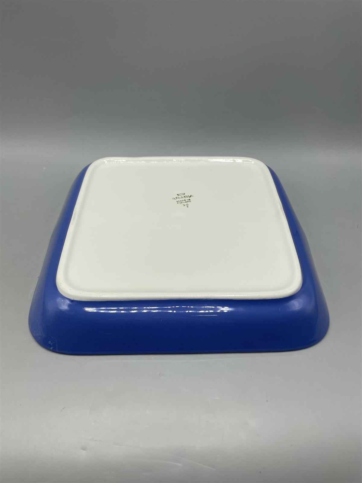 Arabia lohkovati tarjoilulautanen sininen
