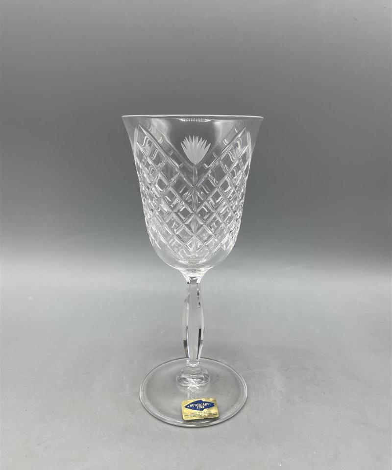 Nuutajärvi Wanha Kartano kristalli Valkoviinilasi 5kpl