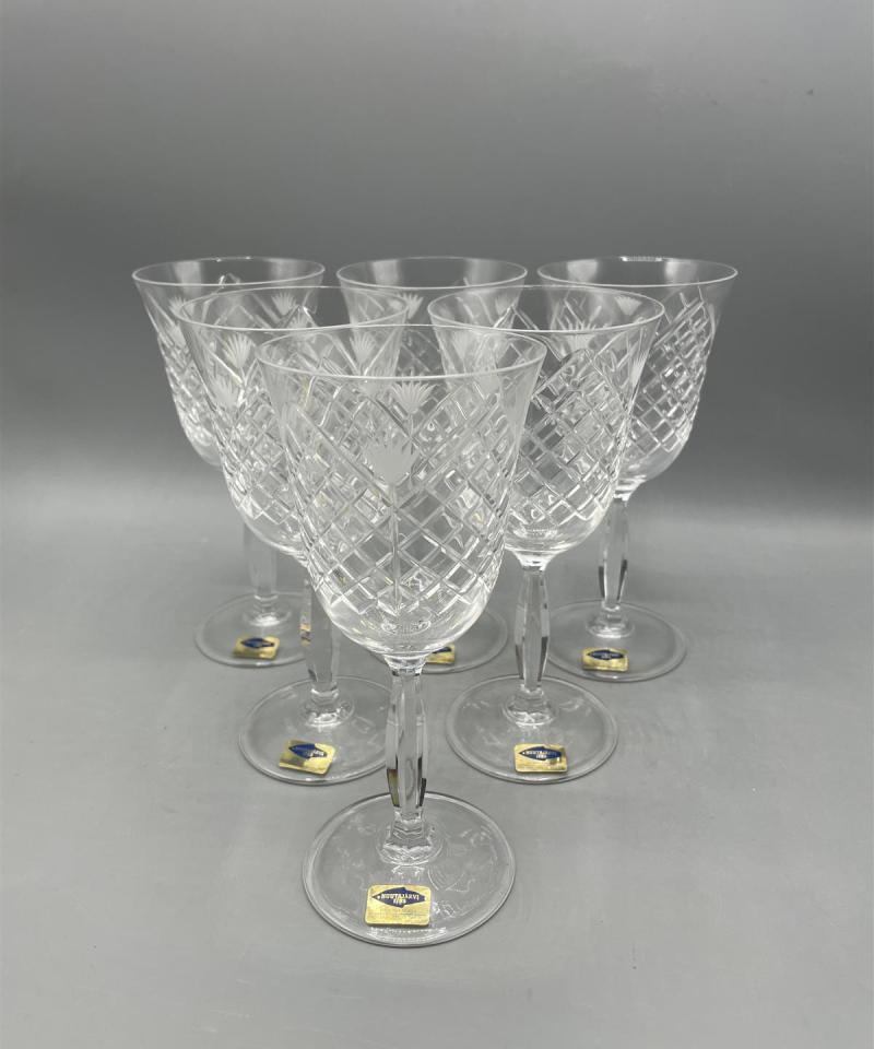 Nuutajärvi Wanha Kartano kristalli Punaviinilasi 6kpl