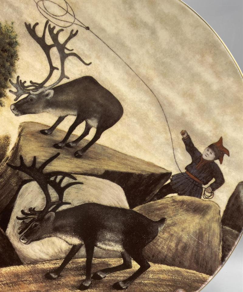 Arabia Art Lappi taidelautanen, Andreas Alariesto -83