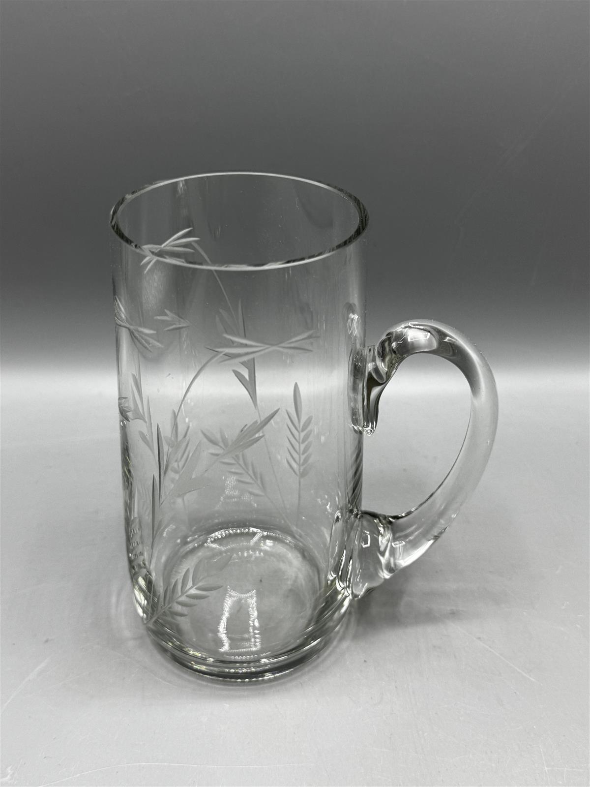 Vintage viivahiottu lasituoppi (4 kpl)