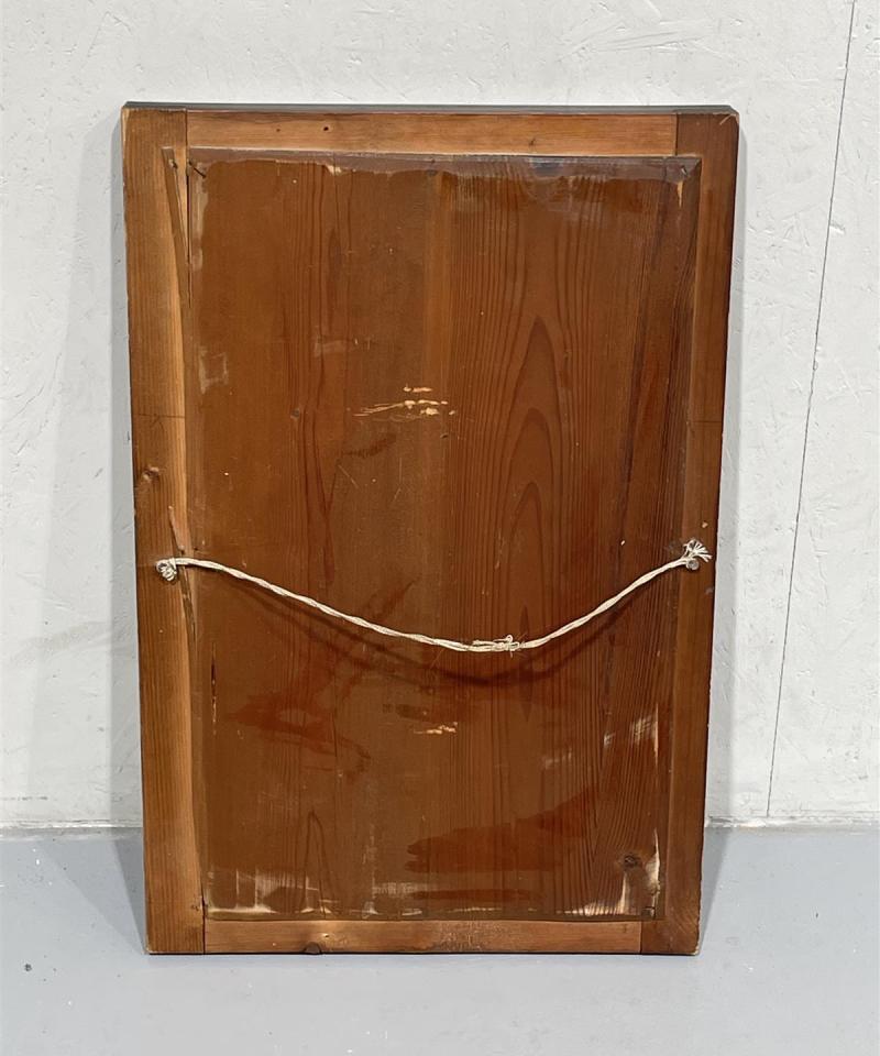 Vintage fasettihiottu peili puukehys 44x67cm