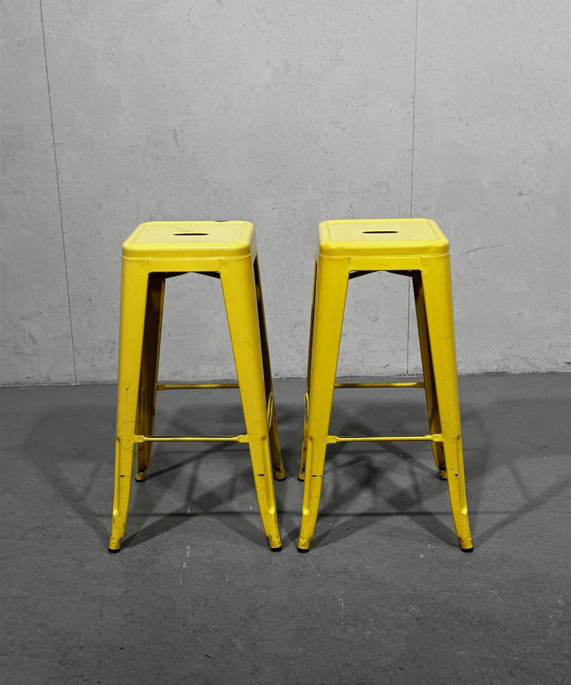 Keltainen korkea jakkara (2kpl)