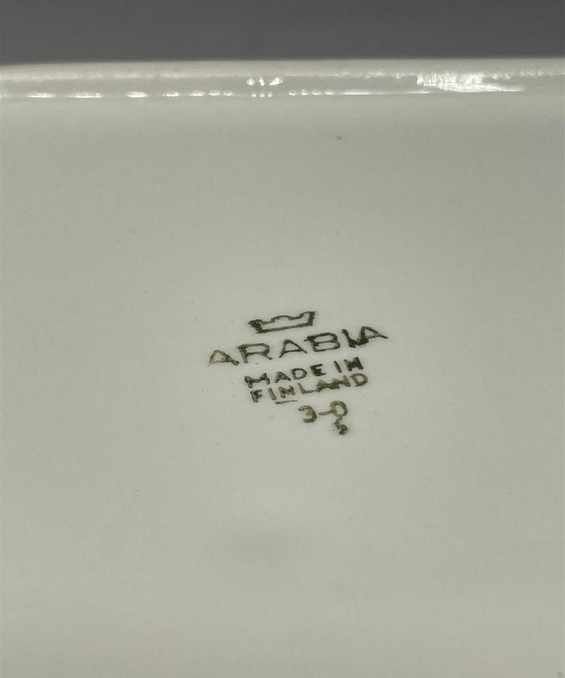 Arabia lohkovati tarjoilulautanen sininen