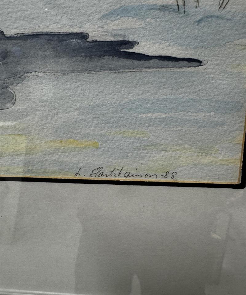 Taulu vesivärimaalaus L Hartikainen 1988