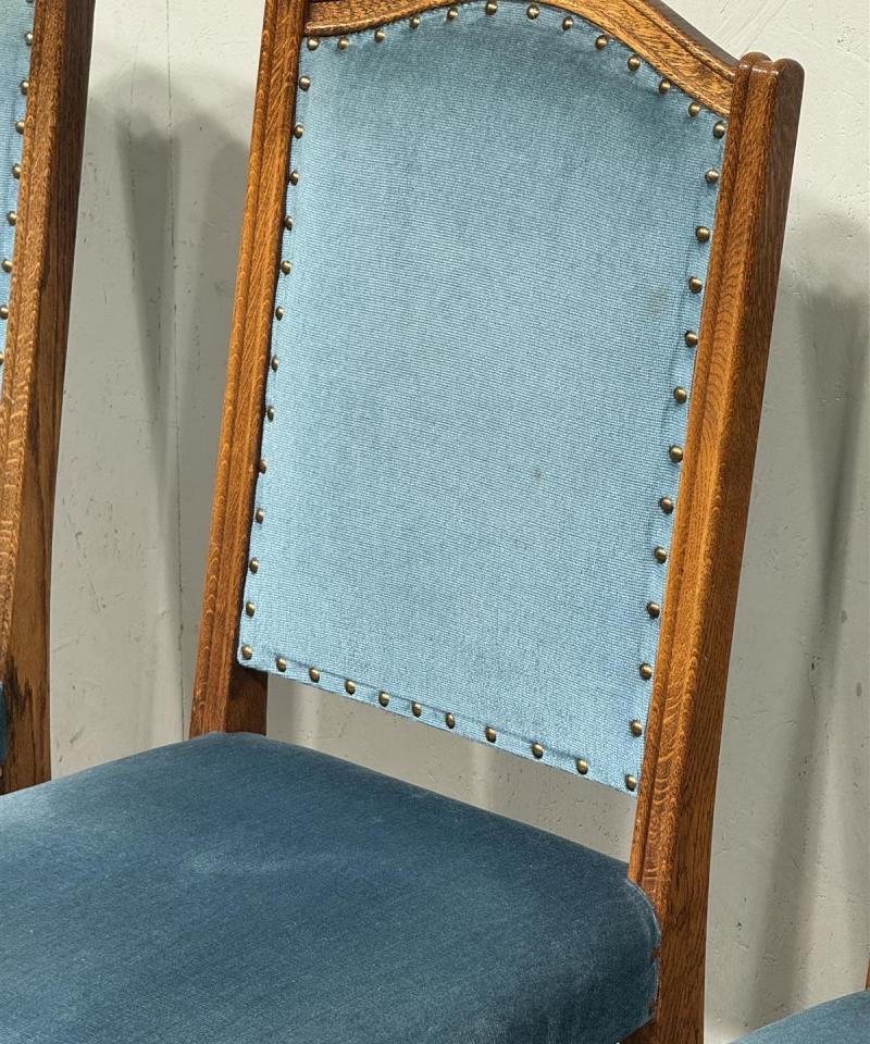 Vintage tuoli (4kpl), sininen sametti