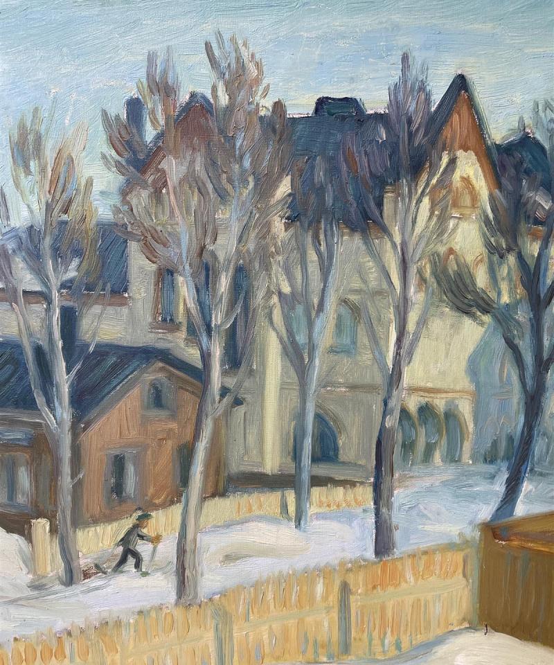 Taulu ”Talvipäivä” öljyväri, Unto Ahjopalo -53