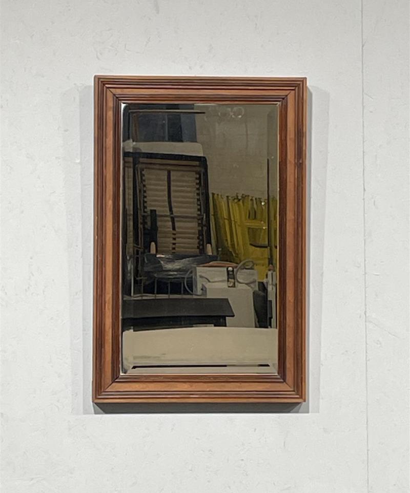 Vintage fasettihiottu peili puukehys 44x67cm