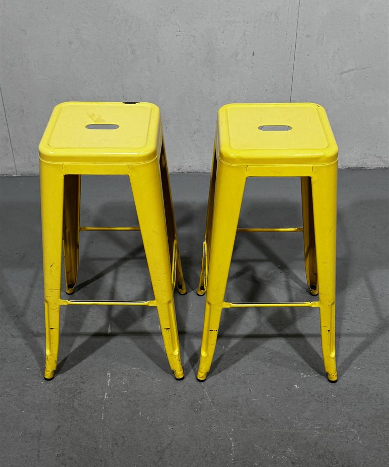 Keltainen korkea jakkara (2kpl)