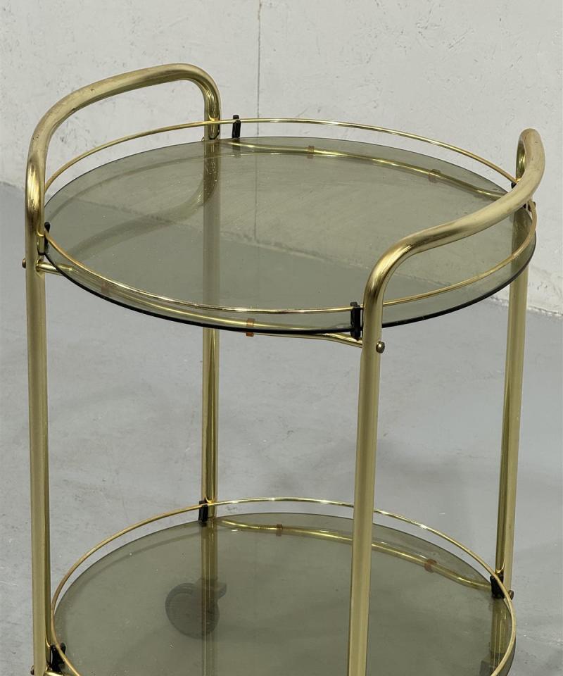 Art deco tarjoiluvaunu messinki