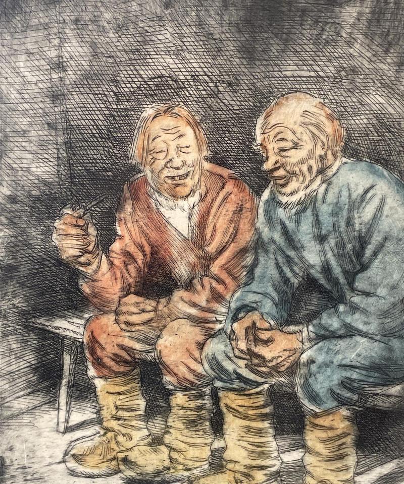 Taulu ”Juttutuokio” etsaus, O Räisänen