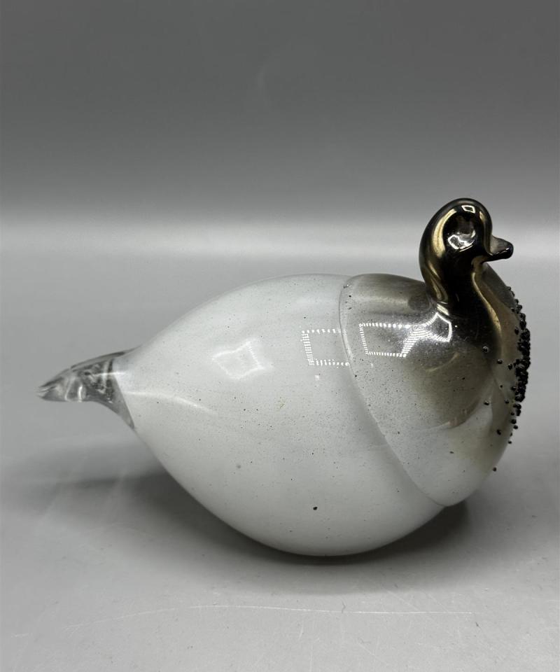 Lasinen lintu ja keraaminen koristelintu (2kpl)