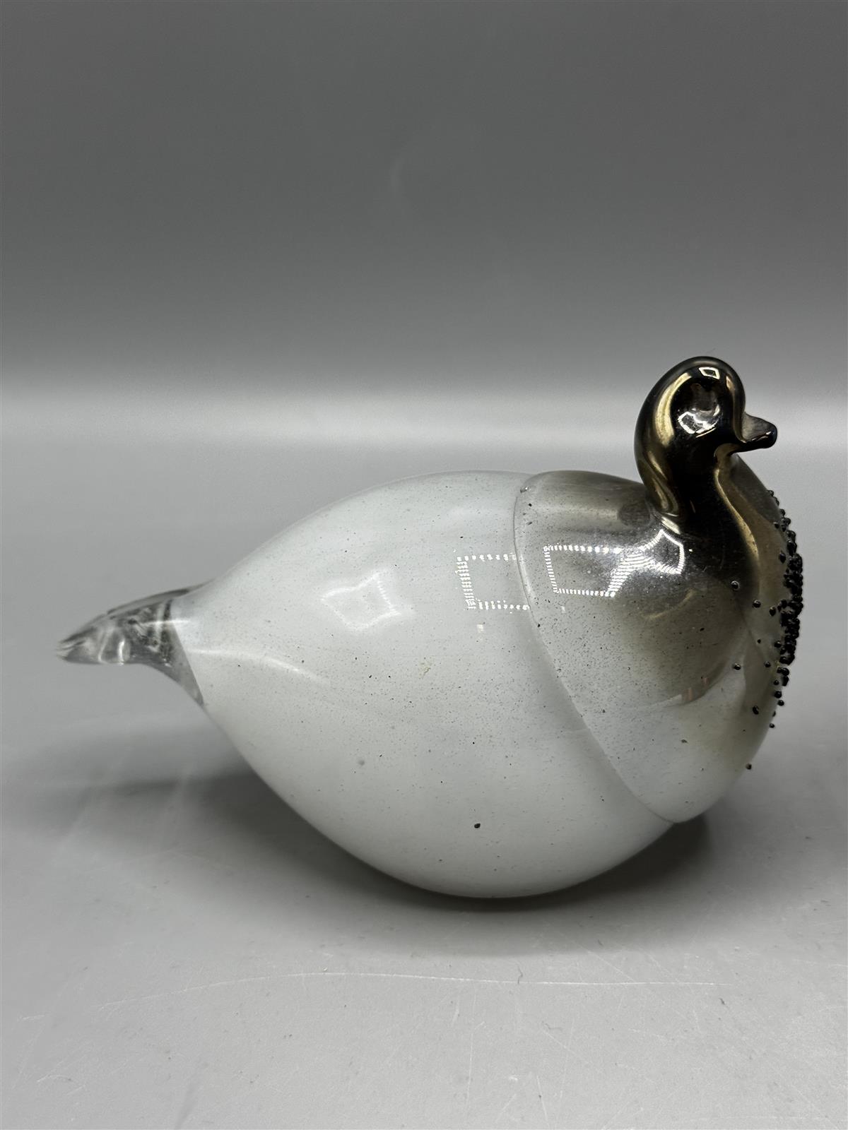 Lasinen lintu ja keraaminen koristelintu (2kpl)