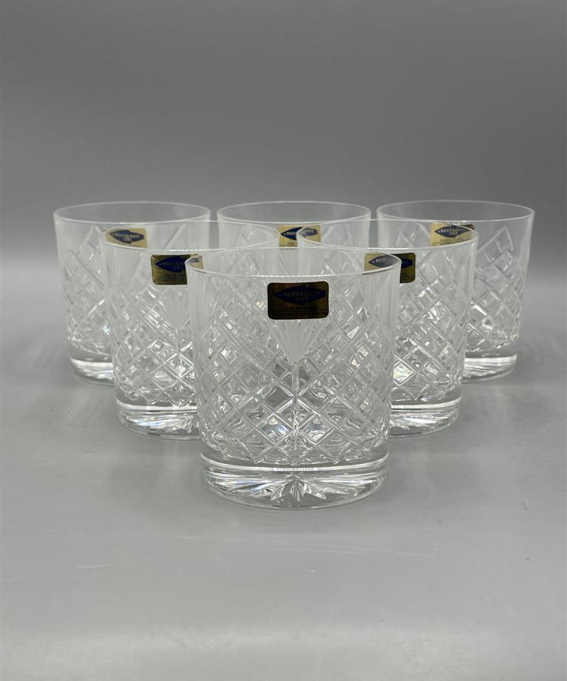 Nuutajärvi Wanha Kartano kristalli Viskilasi 6kpl