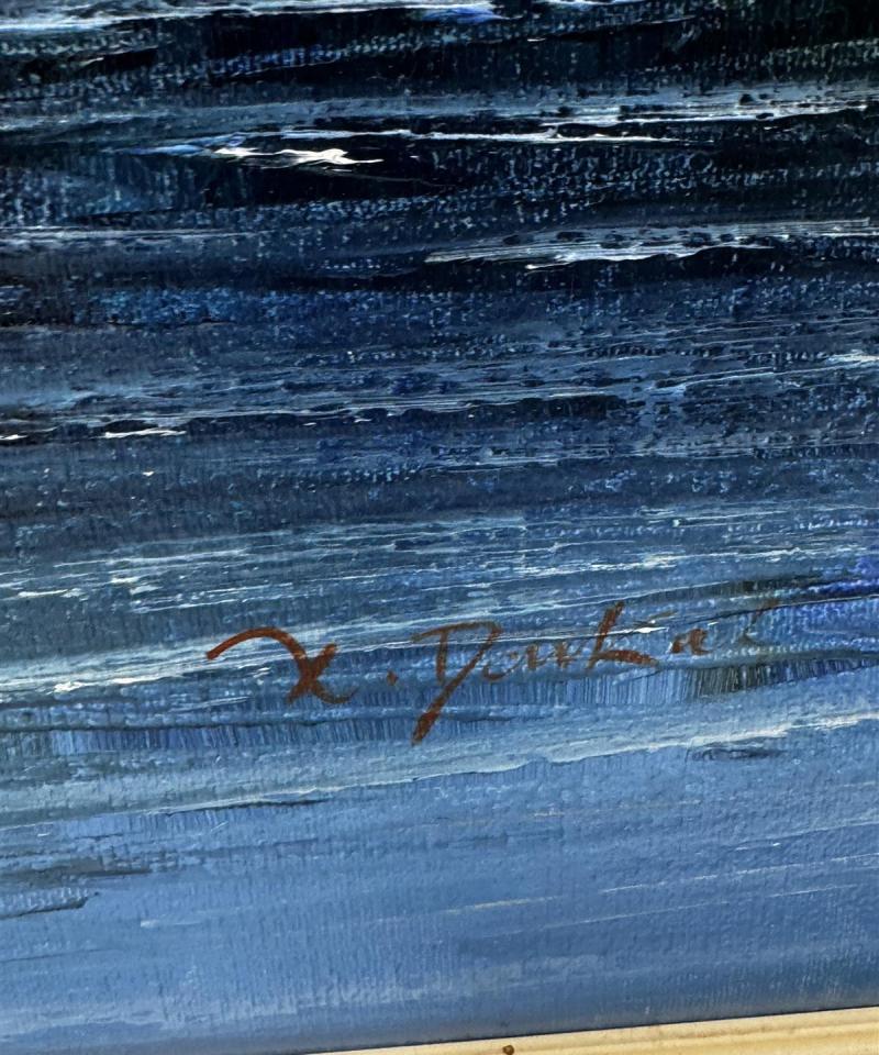 Taulu öljyväri maisemamaalaus signeerattu