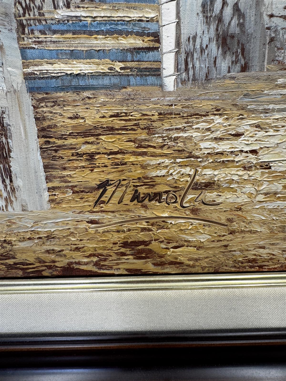 Taulu kaupunkimaisema öljyväri Imola