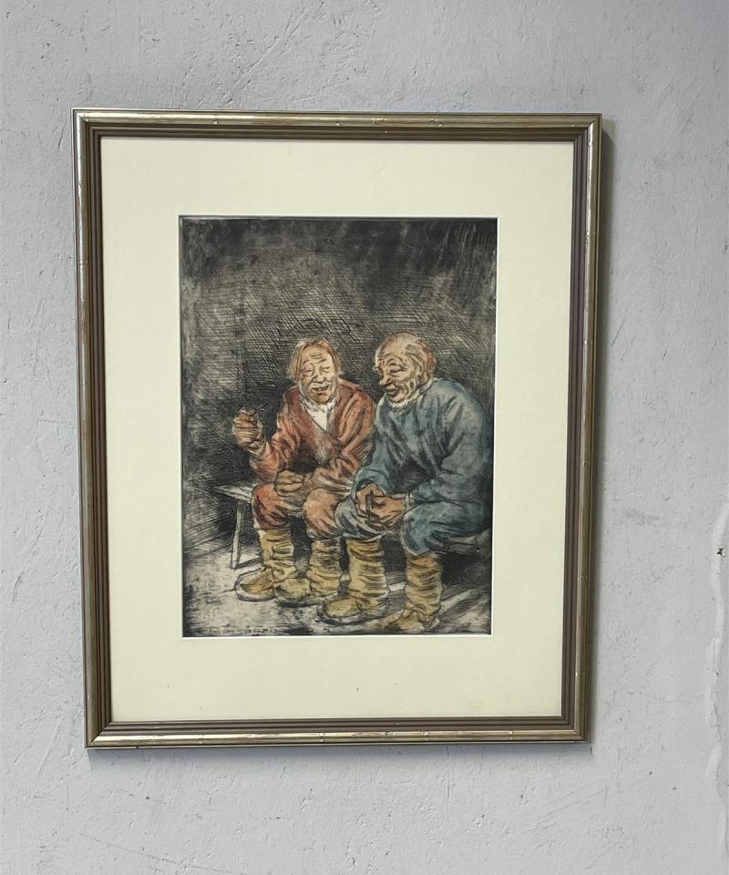 Taulu ”Juttutuokio” etsaus, O Räisänen