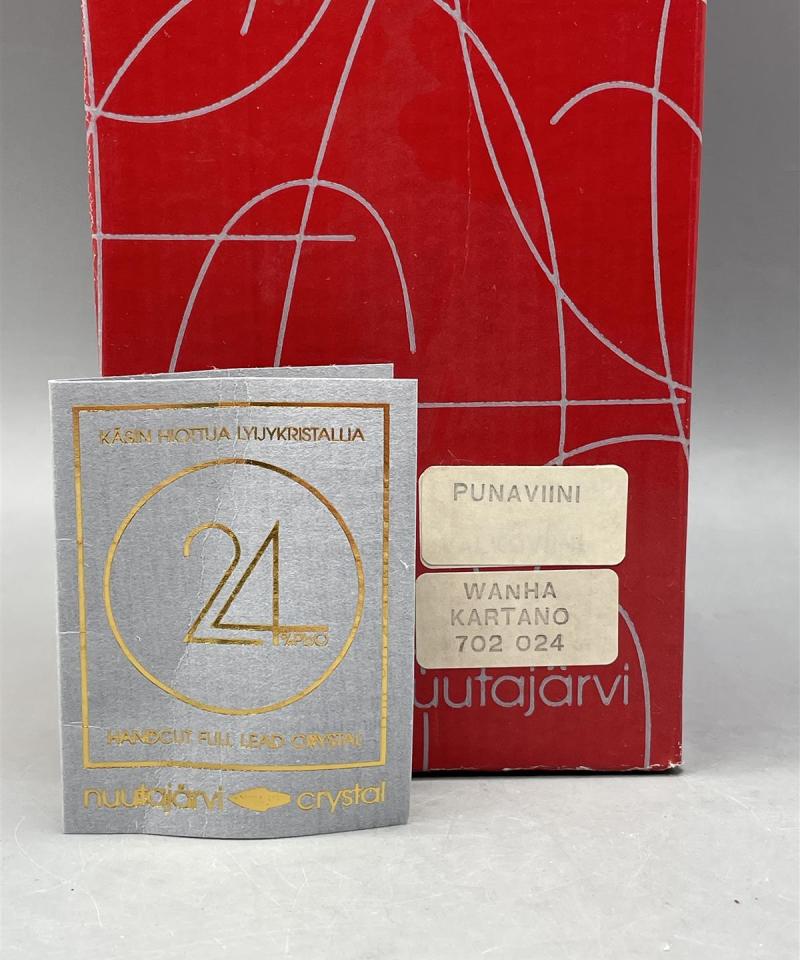 Nuutajärvi Wanha Kartano kristalli Punaviinilasi 6kpl