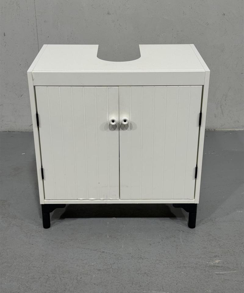 Valkoinen allaskaappi