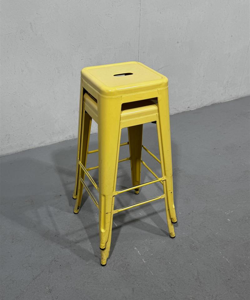 Keltainen korkea jakkara (2kpl)