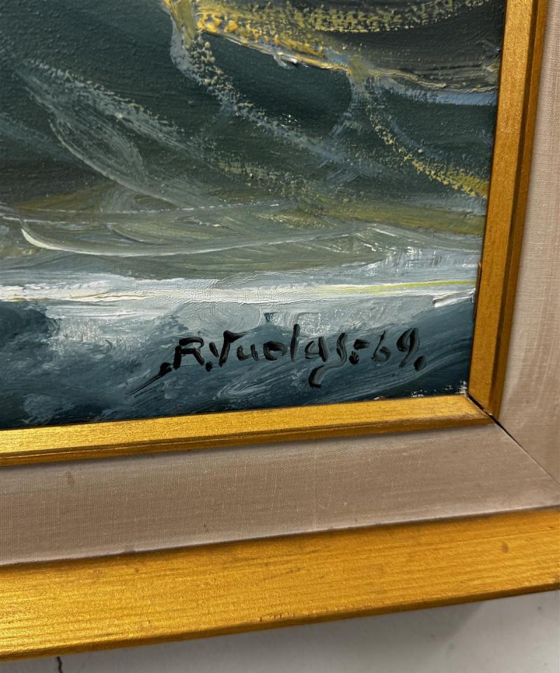 Taulu merimaisema öljyvärimaalaus Risto Vuolas