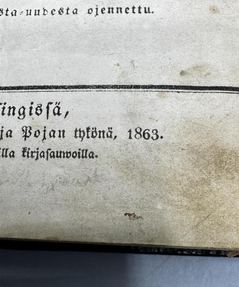 Suomalainen Wirsi- ja Ewankeliumi-Kirja 1863