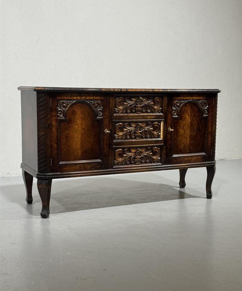 Vintage barokki senkki puu ruskea