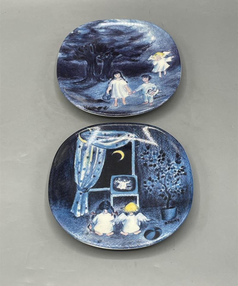 Arabia ”Anna meille enkeleitä” seinälautaset 4kpl