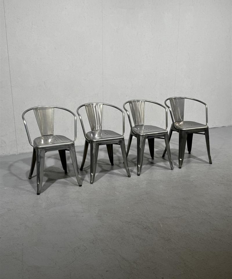 Metallituolit (4kpl) pinottavat