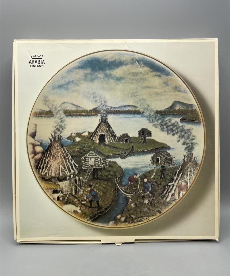 Arabia Art Lappi taidelautanen, Andreas Alariesto -80