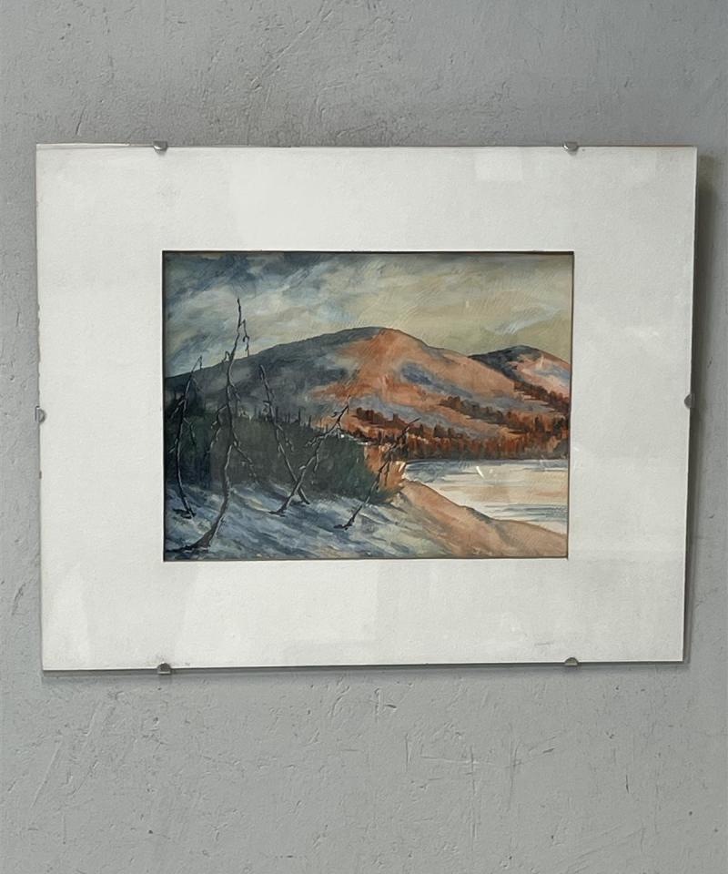 Taulu Kaksoistunturit akvarelli, signeerattu