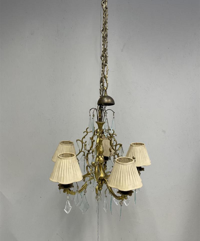 Rokokoo tyylinen kattokruunu 5-valopistettä