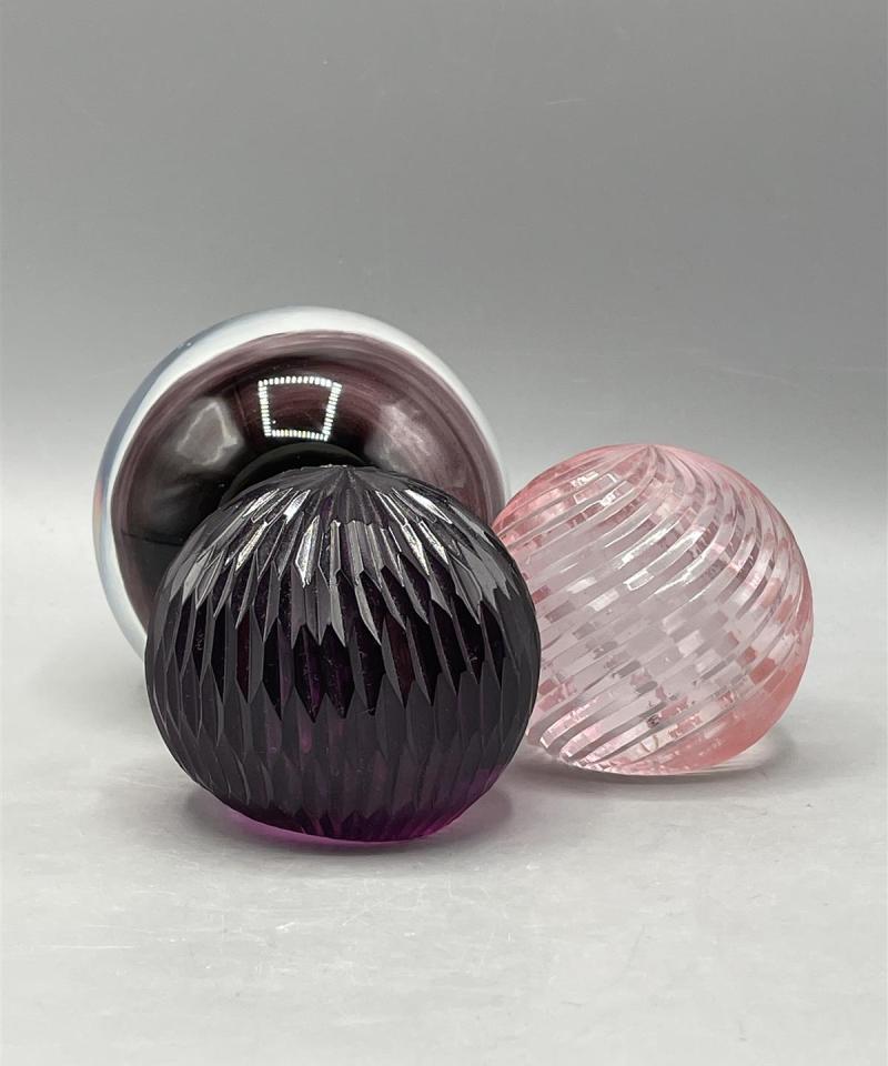 Paperipaino lasipallo koristeet 3kpl