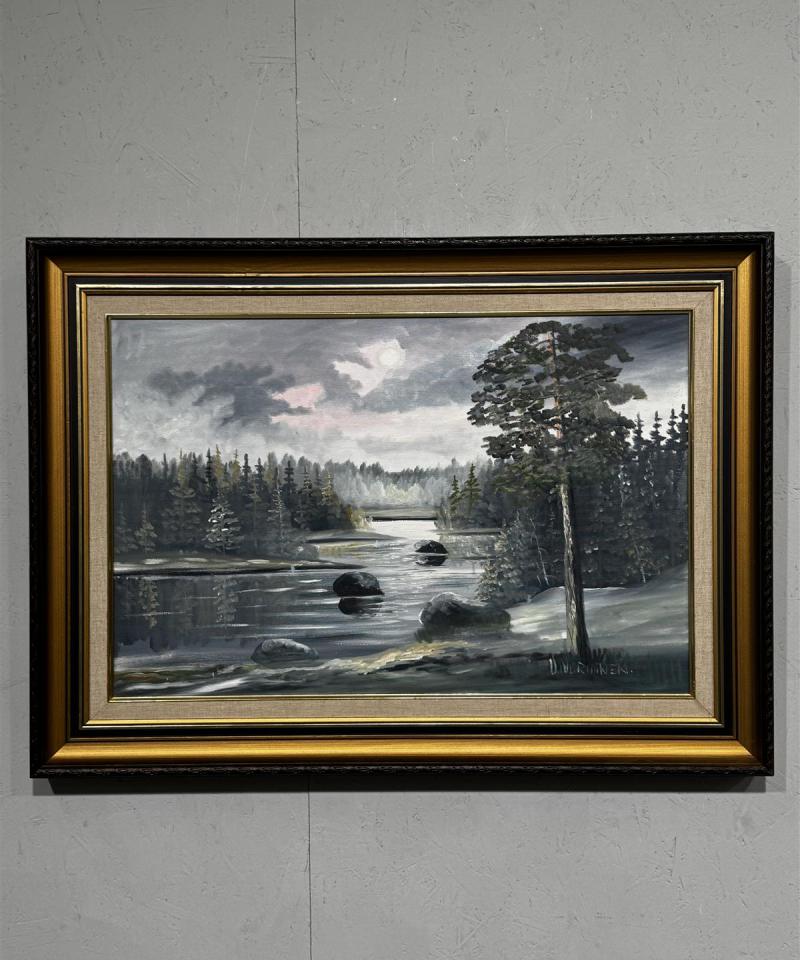 Taulu öljyväri maisema V. Nurminen