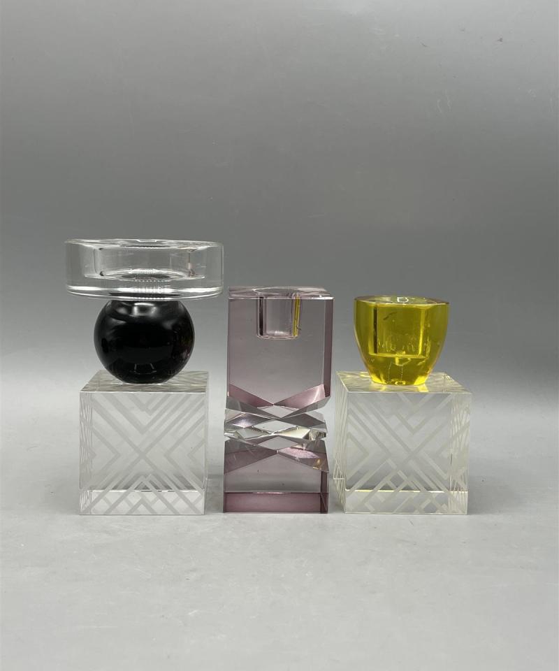 Lasiset Kynttilänjalat 3kpl