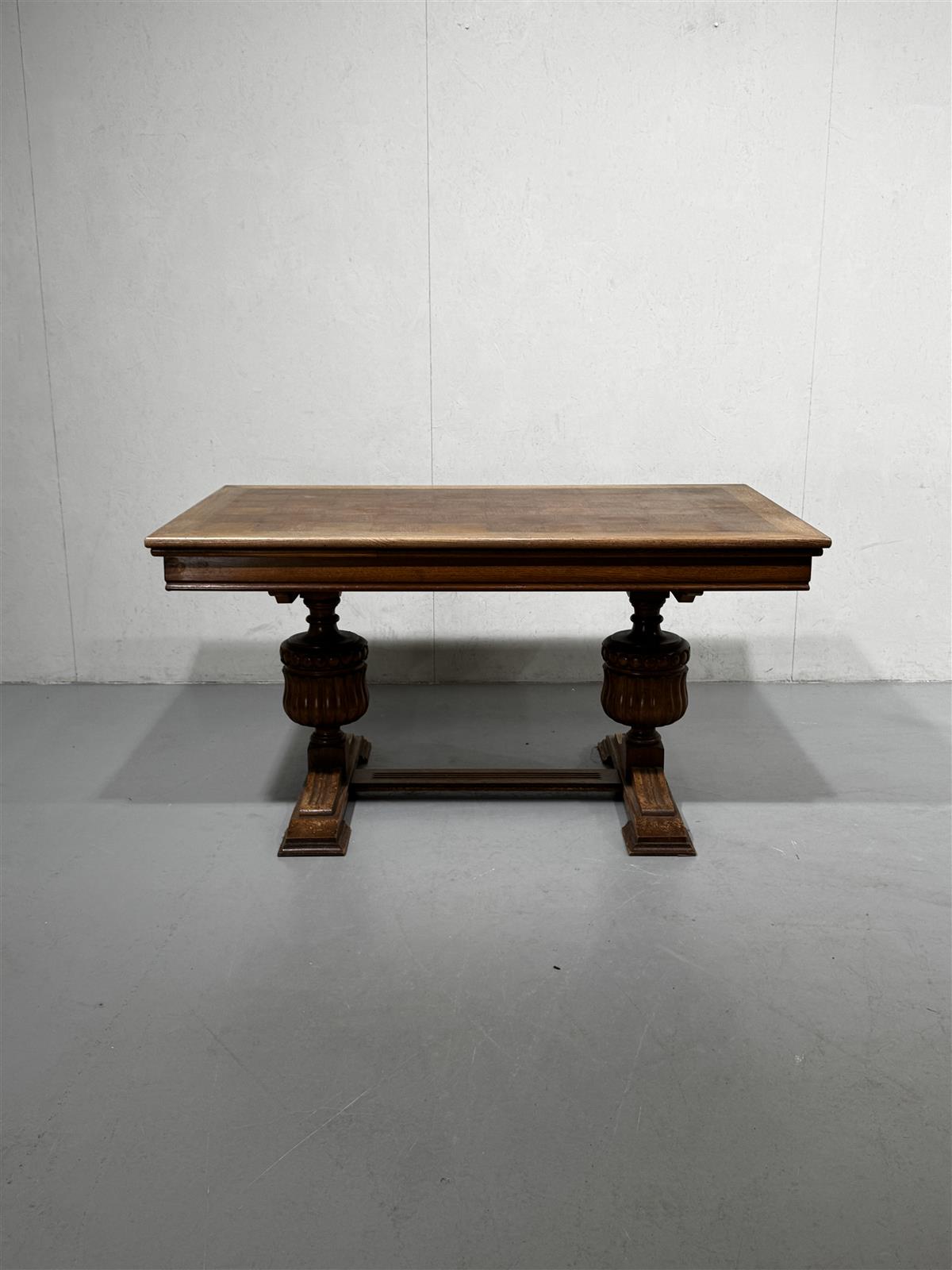 Rustiikki ruokapöytä 147x91cm levitettävä