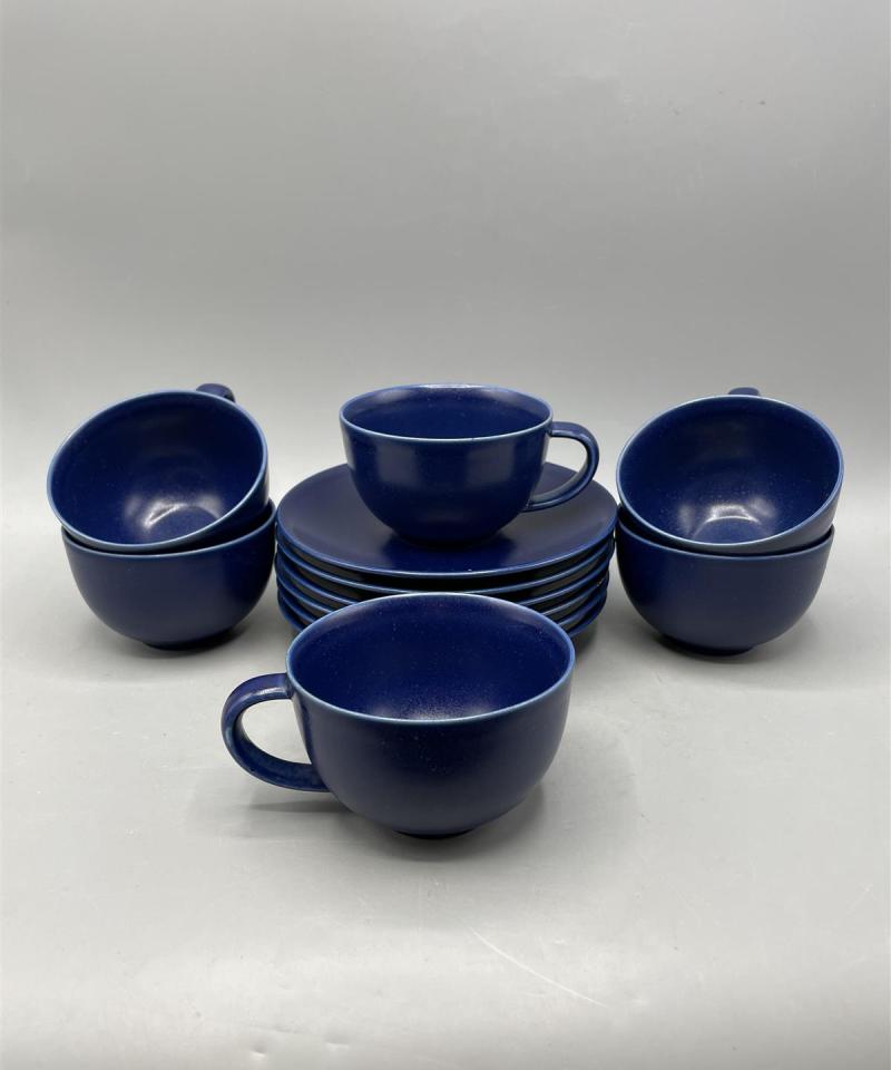 Arabia 24H sininen kahvikuppi 6kpl, Heikki Orvola