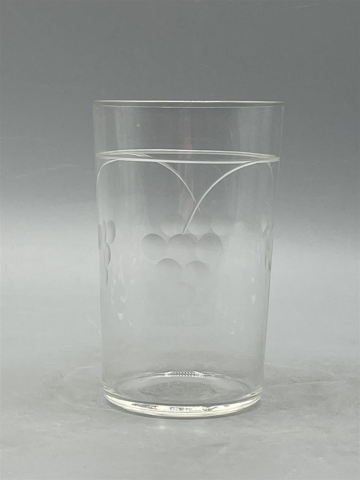 Kirkkaat juomalasit hiottu koriste 9kpl