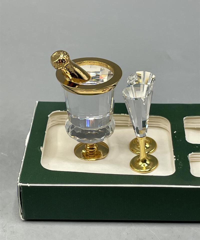 Swarovski Crystal Memories miniatyyri samppanja astiat